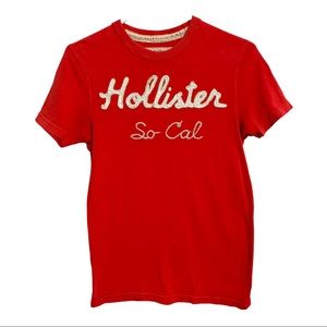 Hollister Red Short Sleeved Basic Tee XS
